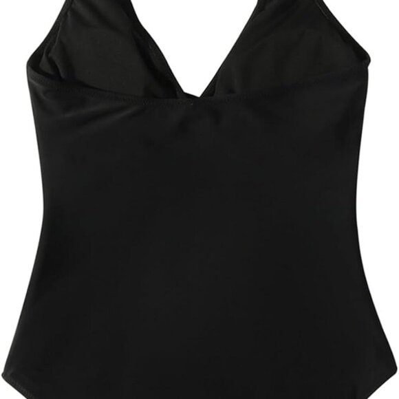 Women Sexy Tummy Control One Piece Swimsuits - Black, Large - Picture 7 of 9